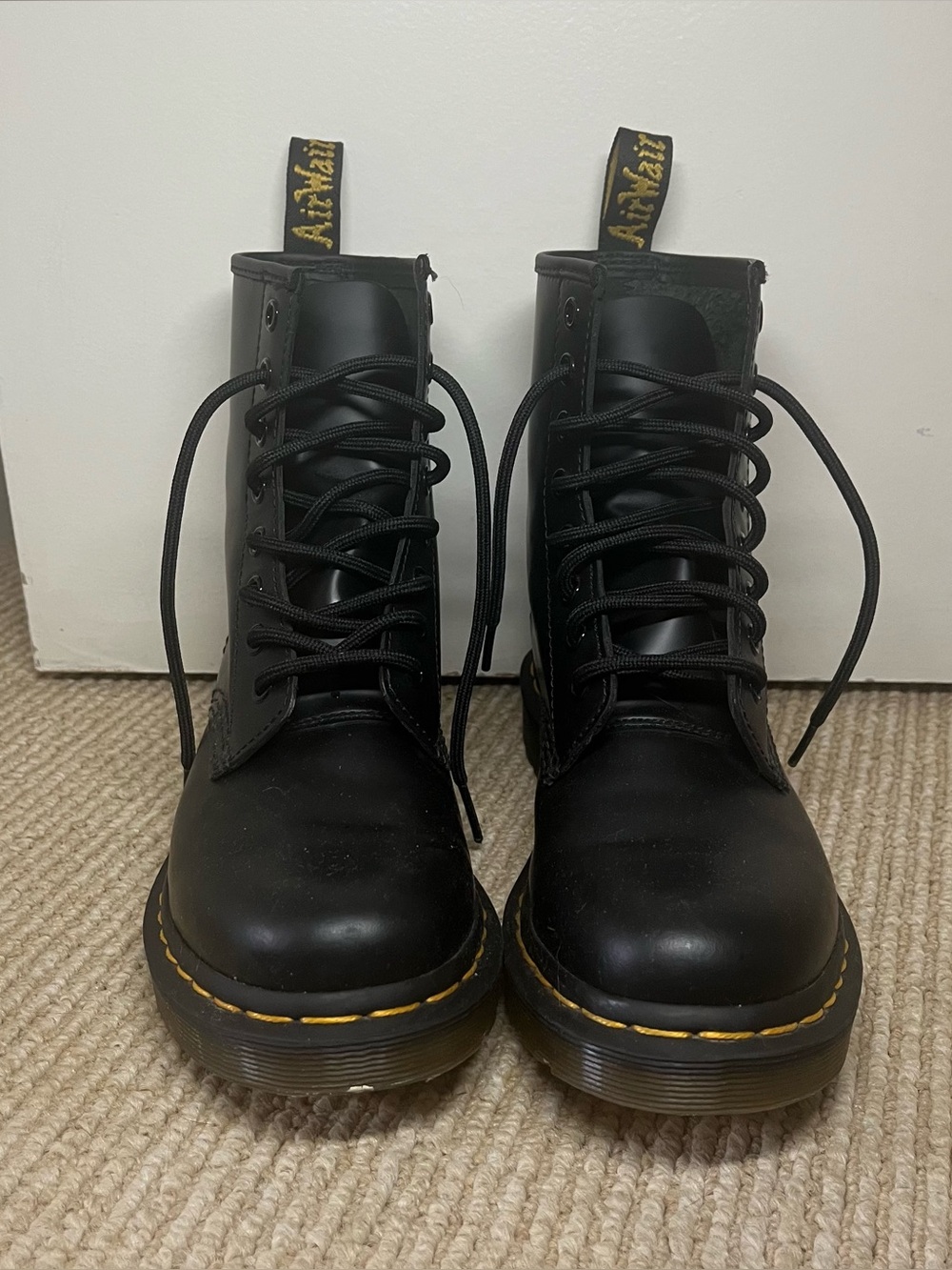 Dr. Martens smooth leather lace up boots